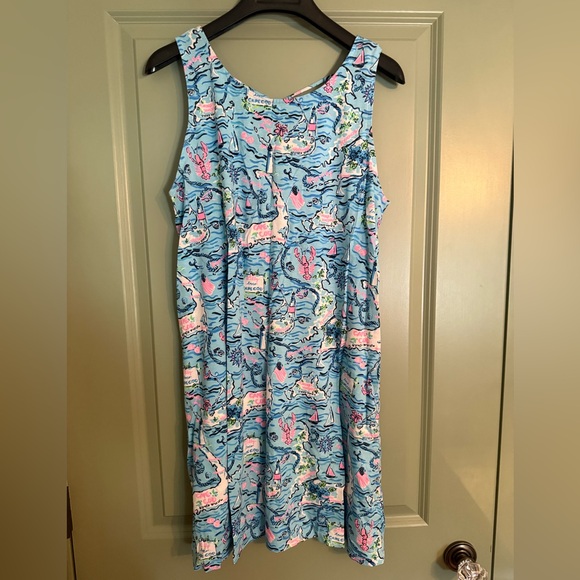 Lilly Pulitzer Kristen swing dress size large. Cape cod print - Picture 3 of 6